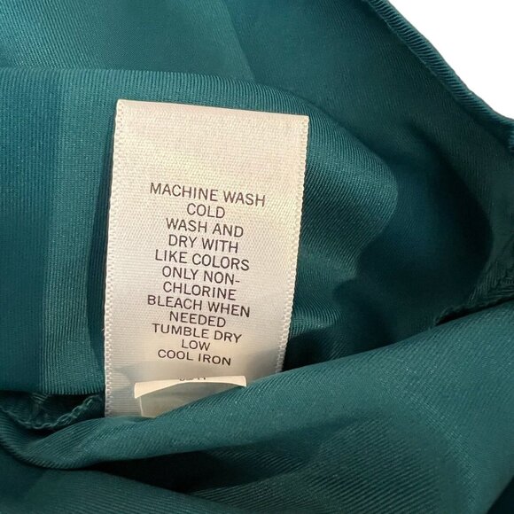 Banana Republic Dress Green Cutout Neckline Pockets Elastic Waist Mini Size 2‎ - Picture 8 of 10